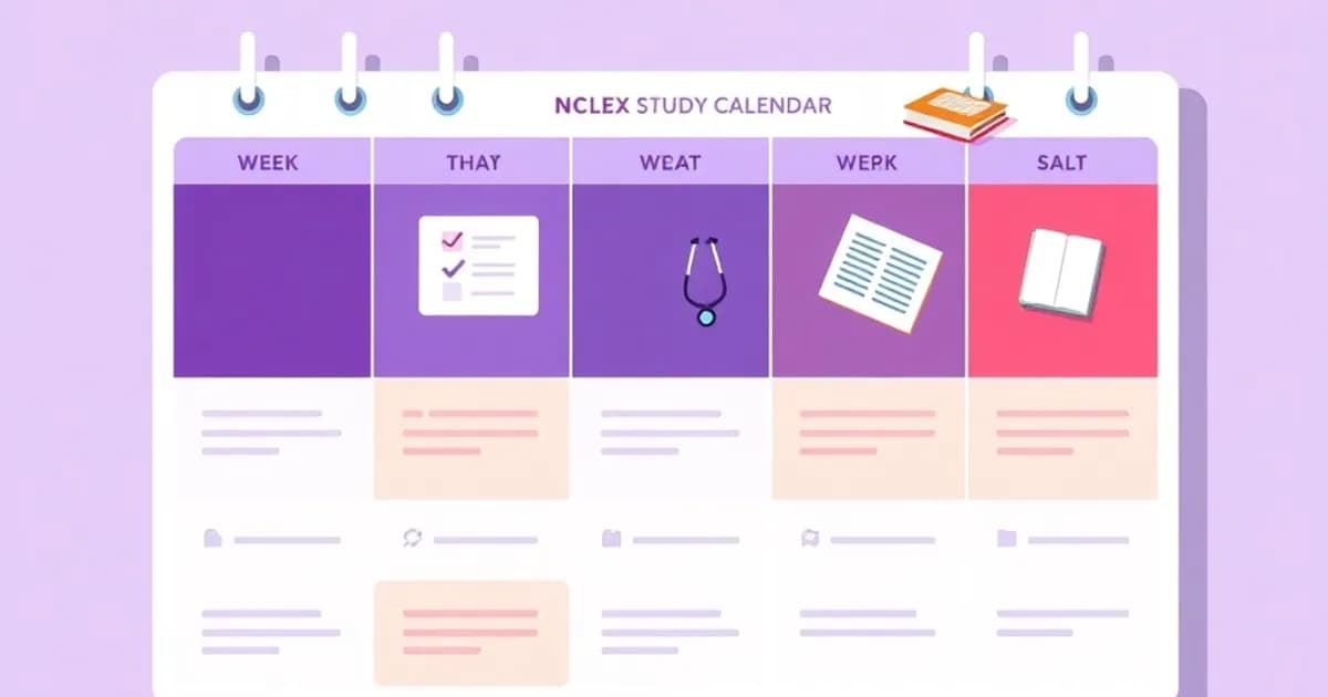 Nclex study calendar - study with AI flashcards and spaced repetition