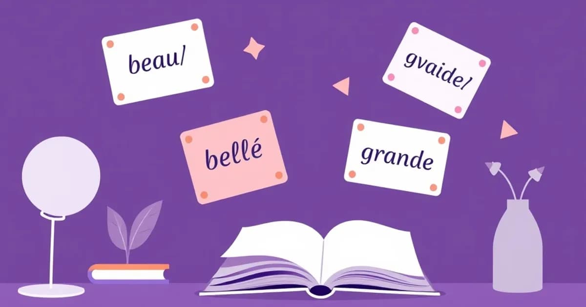 French adjectives - study with AI flashcards and spaced repetition