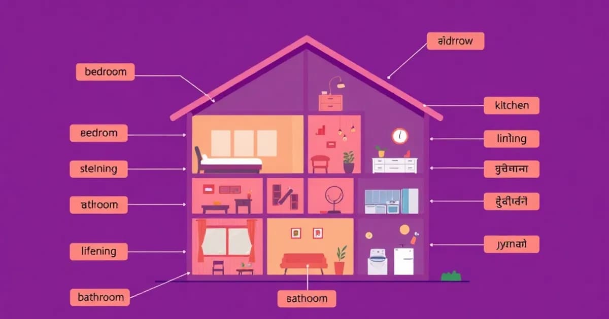 Hindi house rooms vocabulary - study with AI flashcards and spaced repetition