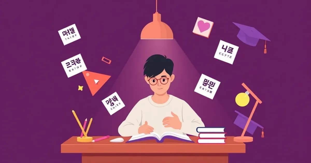 Korean school academic vocabulary - study with AI flashcards and spaced repetition