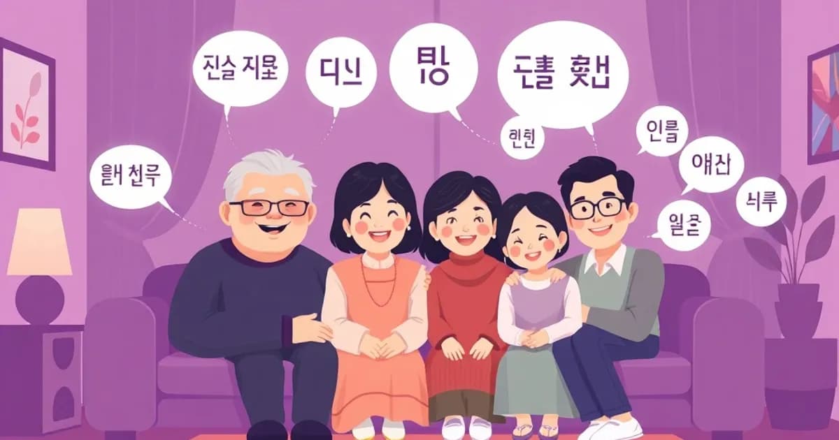 Korean family words - study with AI flashcards and spaced repetition