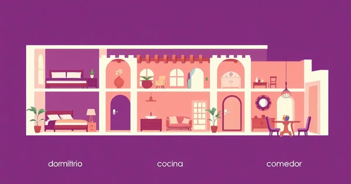 Spanish house rooms vocabulary - study with AI flashcards and spaced repetition