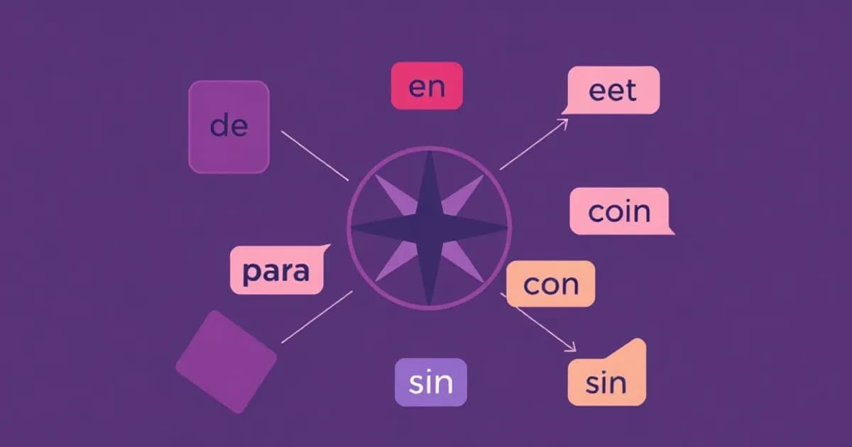Spanish prepositions - study with AI flashcards and spaced repetition