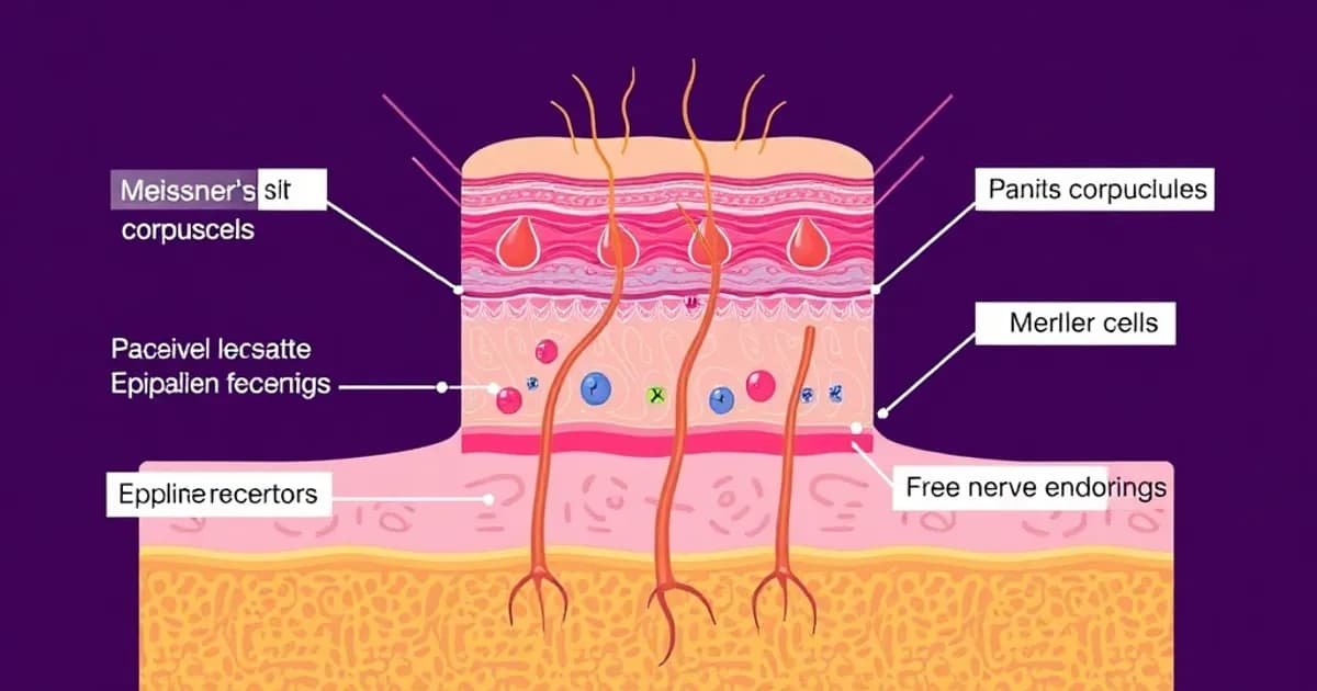 Dermal sensory receptors anatomy - study with AI flashcards and spaced repetition