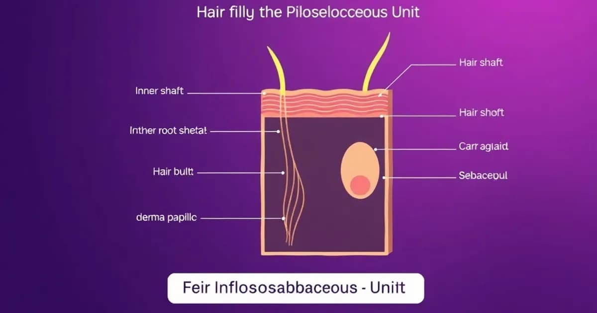 Hair follicles and pilosebaceous anatomy - study with AI flashcards and spaced repetition