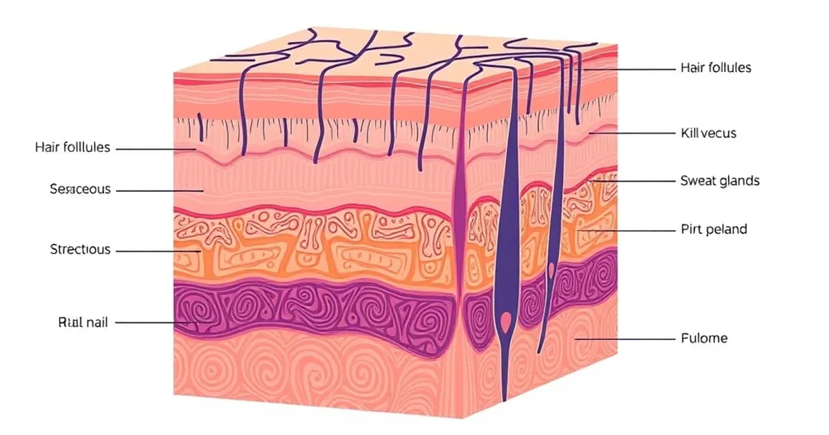 Skin appendages and glands anatomy - study with AI flashcards and spaced repetition
