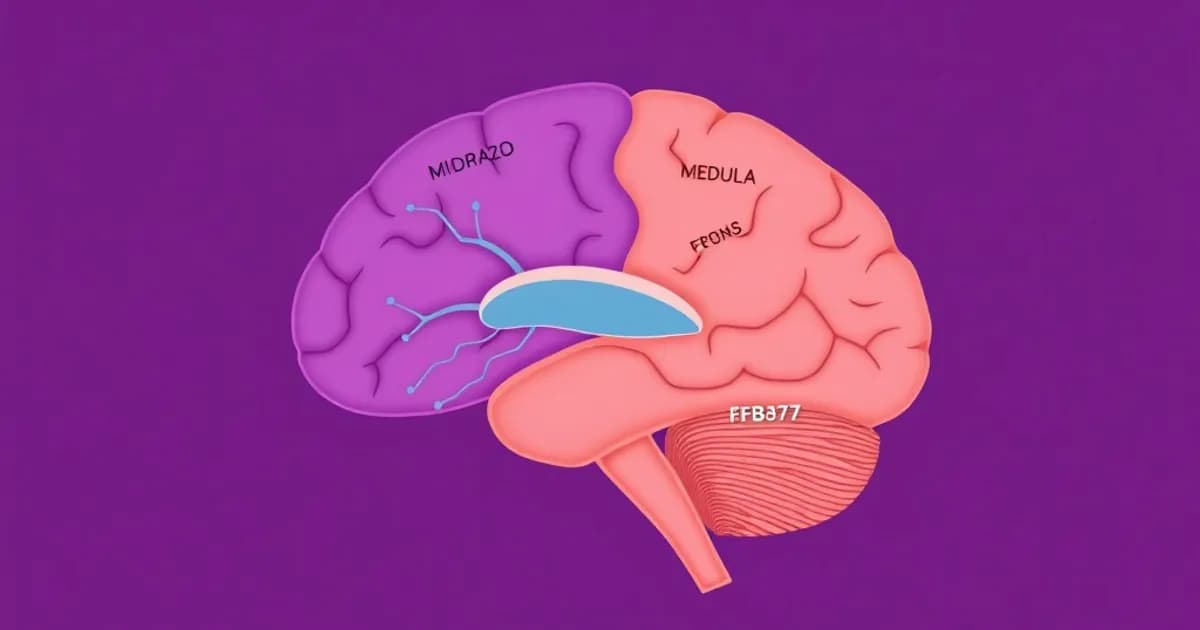 Brainstem midbrain pons medulla anatomy - study with AI flashcards and spaced repetition