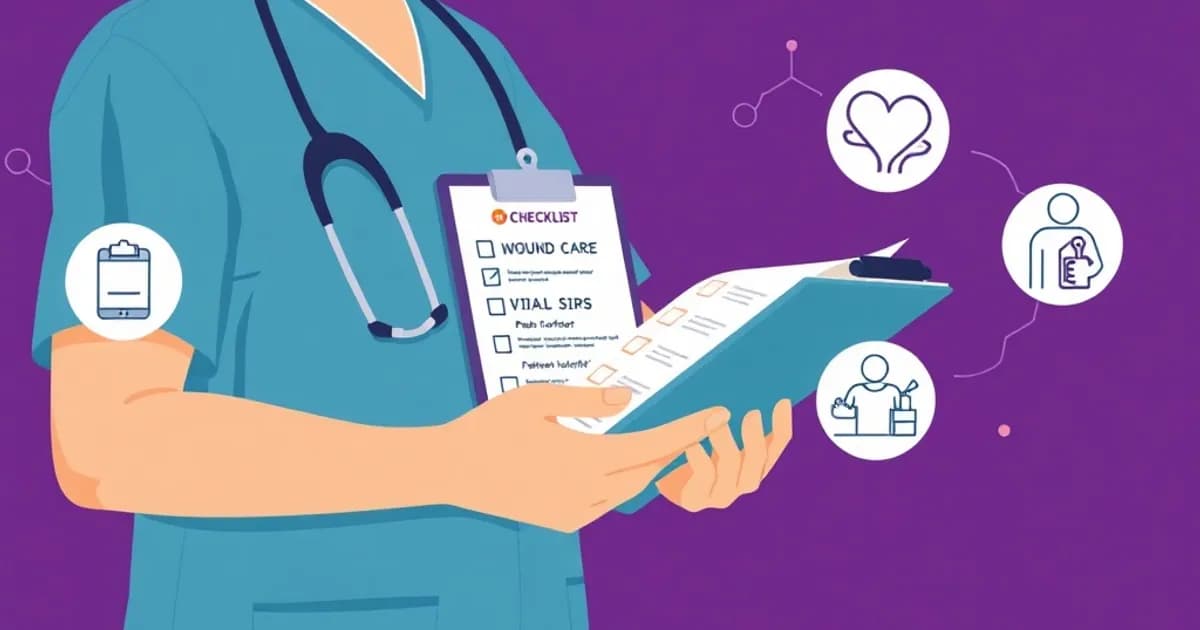 Post-operative nursing checklist - study with AI flashcards and spaced repetition