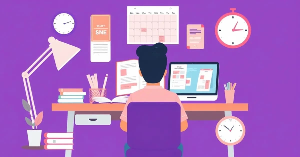 Full time exam preparation schedule - study with AI flashcards and spaced repetition