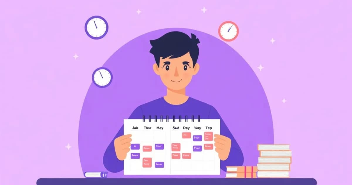 Part time exam preparation schedule - study with AI flashcards and spaced repetition