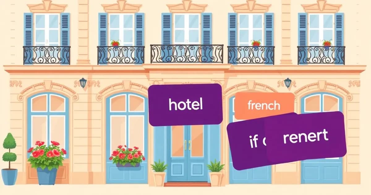 French hotel vocabulary - study with AI flashcards and spaced repetition