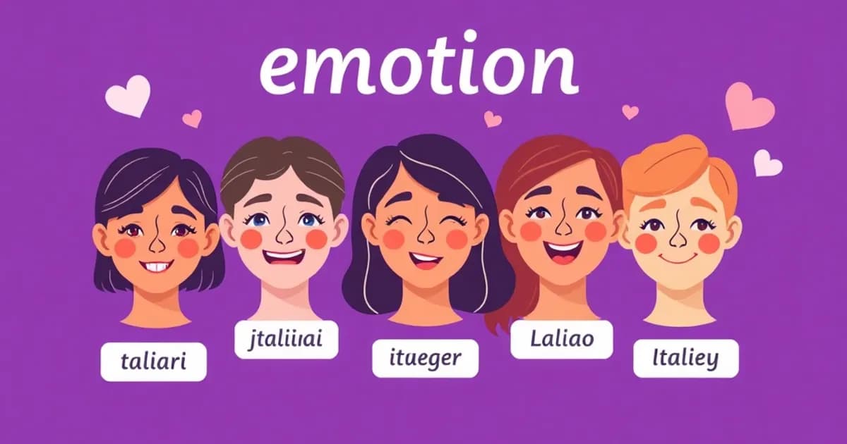 Italian emotions vocabulary - study with AI flashcards and spaced repetition
