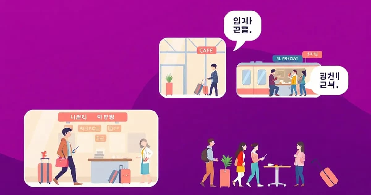 Korean travel vocabulary situations - study with AI flashcards and spaced repetition