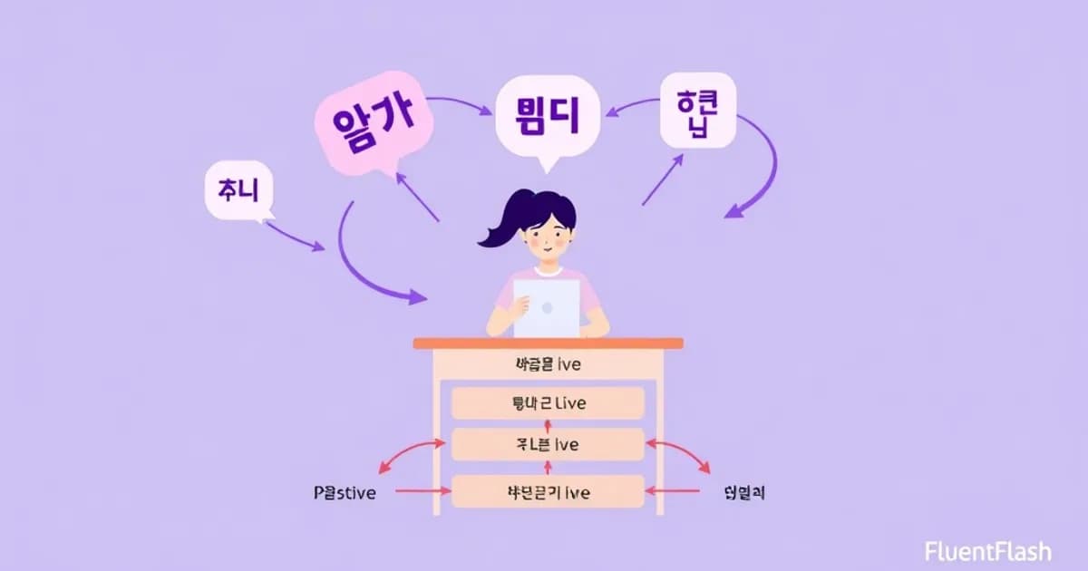 Korean passive causative voice - study with AI flashcards and spaced repetition
