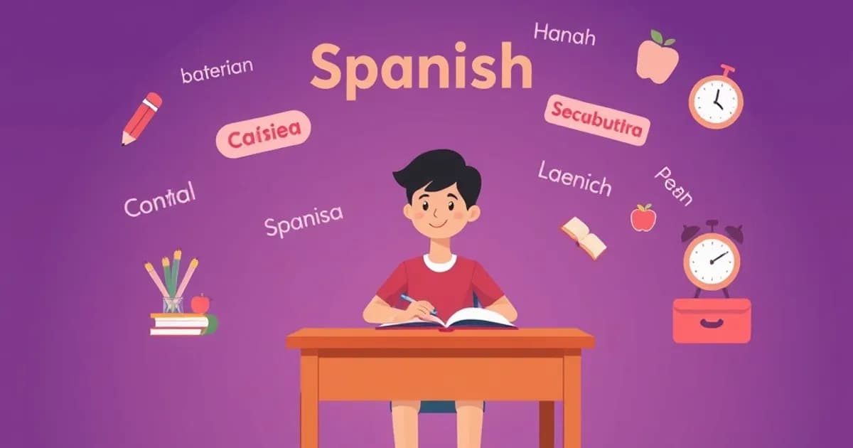 Spanish classroom vocabulary - study with AI flashcards and spaced repetition